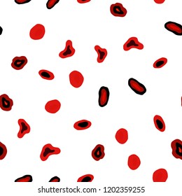 Dark Red vector seamless template with circles. Modern abstract illustration with colorful water drops. Pattern for design of window blinds, curtains.