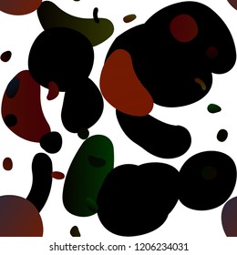 Dark Red vector seamless template with spots. Abstract illustration with colored bubbles in nature style. Pattern for design of fabric, wallpapers.