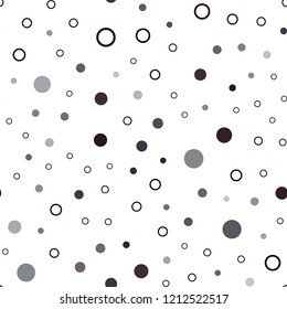 Dark Red vector seamless template with circles. Glitter abstract illustration with blurred drops of rain. Template for business cards, websites.