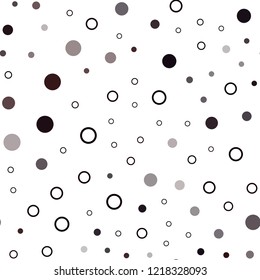 Dark Red vector seamless template with circles. Modern abstract illustration with colorful water drops. Pattern for trendy fabric, wallpapers.