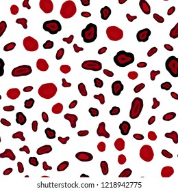 Dark Red vector seamless template with circles. Glitter abstract illustration with blurred drops of rain. Pattern for design of window blinds, curtains.
