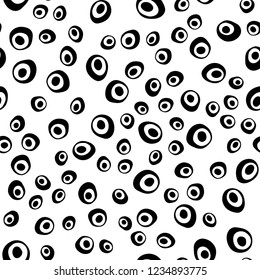 Dark Red vector seamless template with spots. Illustration with set of shining colorful abstract circles. Design for textile, fabric, wallpapers.