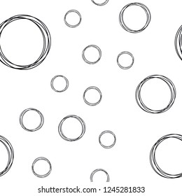 Dark Red vector seamless template with circles. Abstract illustration with colored bubbles in nature style. Texture for window blinds, curtains.