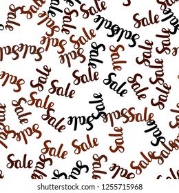 Dark Red vector seamless template with 70, 90% selling. Illustration with signs of sales on abstract template. Design for business ads, commercials.