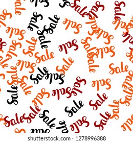 Dark Red vector seamless template with 70, 90% selling. Abstract illustration with colorful gradient symbols of sales. Template for season sales, shopping ads.