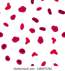 Dark Red vector seamless template with circles. Blurred decorative design in abstract style with bubbles. Design for textile, fabric, wallpapers.