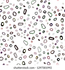 Dark Red vector seamless template with spots. Modern abstract illustration with colorful water drops. Trendy design for wallpaper, fabric makers.