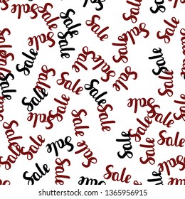 Dark Red vector seamless template with 70, 90% selling. Colored words of sales with gradient on white background. Backdrop for super sales on Black Friday.