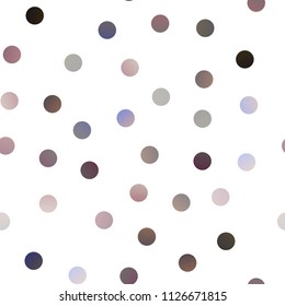 Dark Red vector seamless texture with disks. Beautiful colored illustration with blurred circles in nature style. The pattern can be used for beautiful websites.