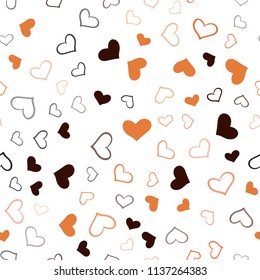 Dark Red vector seamless texture with lovely hearts. Illustration with hearts in love concept for valentine's day. Beautiful design for your business advert of anniversary.