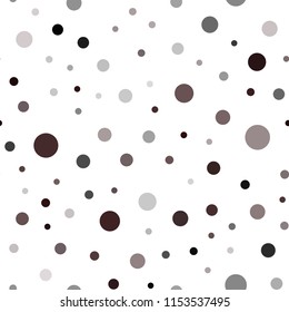 Dark Red vector seamless texture with disks. Blurred bubbles on abstract background with colorful gradient. Pattern for trendy fabric, wallpapers.