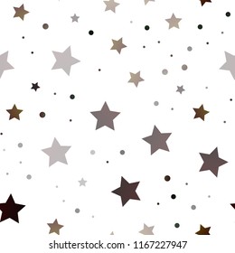 Dark Red vector seamless texture with beautiful stars. Decorative shining illustration with stars on abstract template. The pattern can be used for new year ad, booklets.