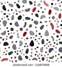 Dark Red vector seamless texture with disks. Glitter abstract illustration with blurred drops of rain. Pattern for design of window blinds, curtains.