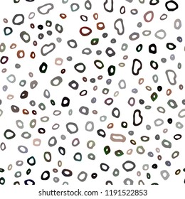 Dark Red vector seamless texture with disks. Illustration with set of shining colorful abstract circles. Pattern for design of window blinds, curtains.