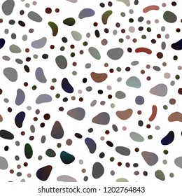 Dark Red vector seamless texture with disks. Abstract illustration with colored bubbles in nature style. Pattern for design of window blinds, curtains.
