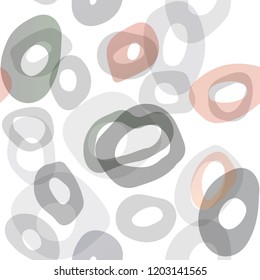 Dark Red vector seamless texture with disks. Glitter abstract illustration with blurred drops of rain. Pattern for design of fabric, wallpapers.