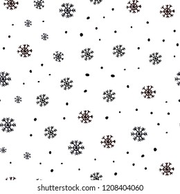 Dark Red vector seamless texture with colored snowflakes. Colorful snowflakes with gradient on abstract background. Trendy design for wallpaper, fabric makers.