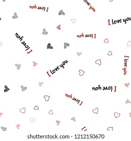 Dark Red vector seamless texture with lovely hearts. Illustration with hearts in love concept for valentine's day. Pattern for carnival, festival romantic leaflets.