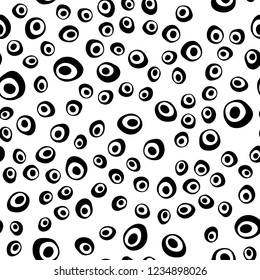 Dark Red vector seamless texture with disks. Abstract illustration with colored bubbles in nature style. Trendy design for wallpaper, fabric makers.