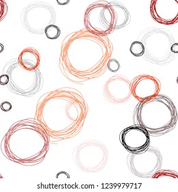 Dark Red vector seamless texture with disks. Blurred decorative design in abstract style with bubbles. Design for textile, fabric, wallpapers.