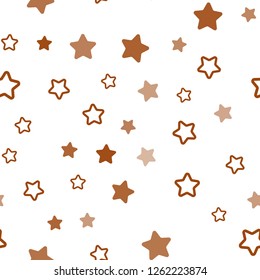 Dark Red vector seamless texture with beautiful stars. Glitter abstract illustration with colored stars. Pattern for trendy fabric, wallpapers.