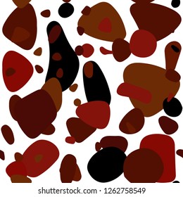 Dark Red vector seamless texture with disks. Modern abstract illustration with colorful water drops. Design for wallpaper, fabric makers.