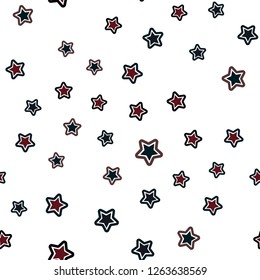 Dark Red vector seamless texture with beautiful stars. Blurred decorative design in simple style with stars. Design for wallpaper, fabric makers.