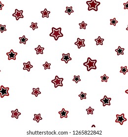 Dark Red vector seamless texture with beautiful stars. Modern geometrical abstract illustration with stars. Design for wallpaper, fabric makers.