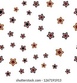 Dark Red vector seamless texture with beautiful stars. Glitter abstract illustration with colored stars. Pattern for trendy fabric, wallpapers.