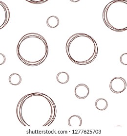 Dark Red vector seamless texture with disks. Beautiful colored illustration with blurred circles in nature style. Texture for window blinds, curtains.