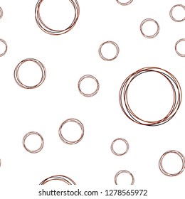Dark Red vector seamless texture with disks. Illustration with set of shining colorful abstract circles. Texture for window blinds, curtains.