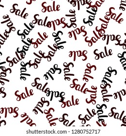 Dark Red vector seamless texture with selling prices 70, 90 %. Gradient illustration with discount signs on white backdrop. Backdrop for super sales on Black Friday.