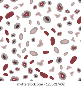Dark Red vector seamless texture with disks. Illustration with set of shining colorful abstract circles. Design for textile, fabric, wallpapers.