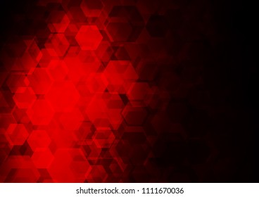 Dark Red vector shining hexagonal template. Shining illustration, which consist of hexagons. The completely new template can be used for your brand book.