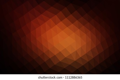 Dark Red vector shining hexagonal background. A vague abstract illustration with gradient. Brand new style for your business design.