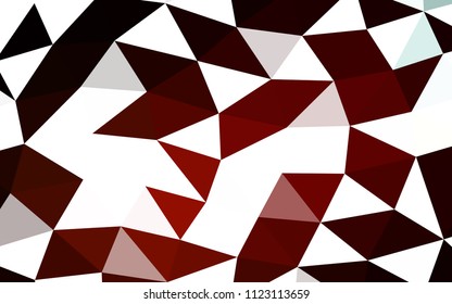 Dark Red vector shining hexagonal shining triangular. Glitter abstract illustration with an elegant design. The template can be used as a background for cell phones.