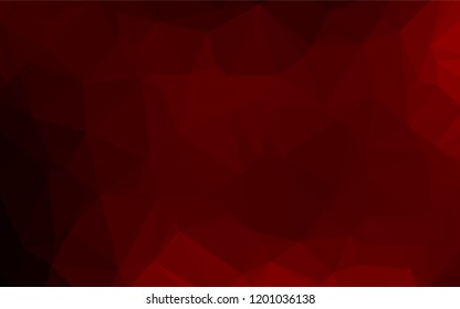 Dark Red vector shining hexagonal pattern. A sample with polygonal shapes. The textured pattern can be used for background.