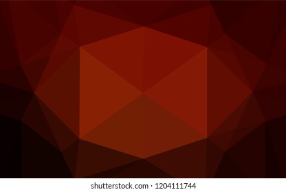 Dark Red vector shining hexagonal background. Shining illustration, which consist of triangles. Brand new style for your business design.