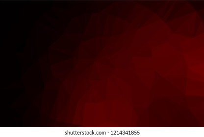 Dark Red vector shining hexagonal background. An elegant bright illustration with gradient. Triangular pattern for your business design.