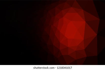 Dark Red vector shining hexagonal template. Creative geometric illustration in Origami style with gradient. Brand new design for your business.