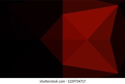 Dark Red vector shining hexagonal background. Creative geometric illustration in Origami style with gradient. The best triangular design for your business.