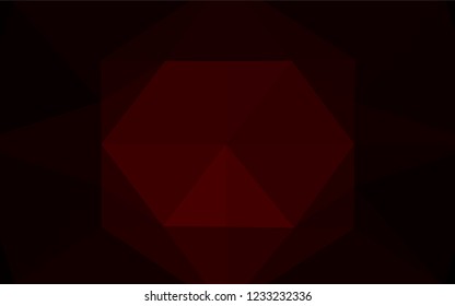 Dark Red vector shining hexagonal pattern. Creative geometric illustration in Origami style with gradient. The textured pattern can be used for background.