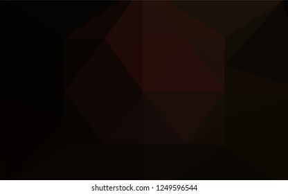 Dark Red vector shining hexagonal template. A vague abstract illustration with gradient. The best triangular design for your business.