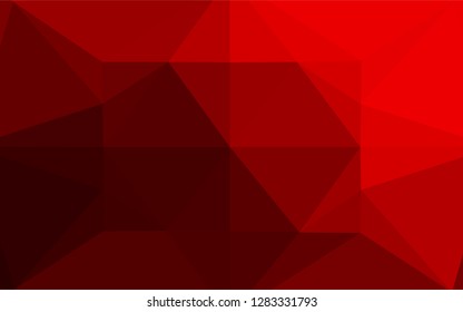 Dark Red vector shining hexagonal template. Creative geometric illustration in Origami style with gradient. The elegant pattern can be used as part of a brand book.