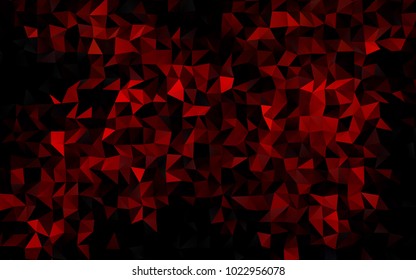 Dark Red vector shining triangular template. Creative illustration in halftone style with gradient. Brand-new style for your business design.