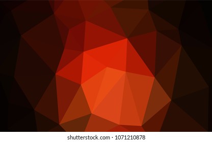 Dark Red vector shining triangular backdrop. Colorful illustration in polygonal style with gradient. Brand-new style for your business design.
