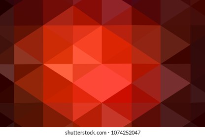 Dark Red vector shining triangular cover. Shining polygonal illustration, which consist of triangles. Textured pattern can be used for background.