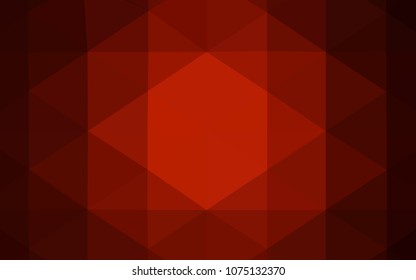 Dark Red vector shining triangular cover. A sample with polygonal shapes. That new template can be used for your brand book.
