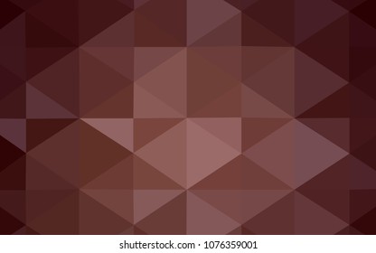 Dark Red vector shining triangular backdrop. Polygonal abstract illustration with gradient. That pattern can be used as a part of a brand book.