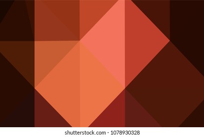 Dark Red vector shining triangular cover. Creative illustration in halftone style with gradient. Triangular pattern for your business design.